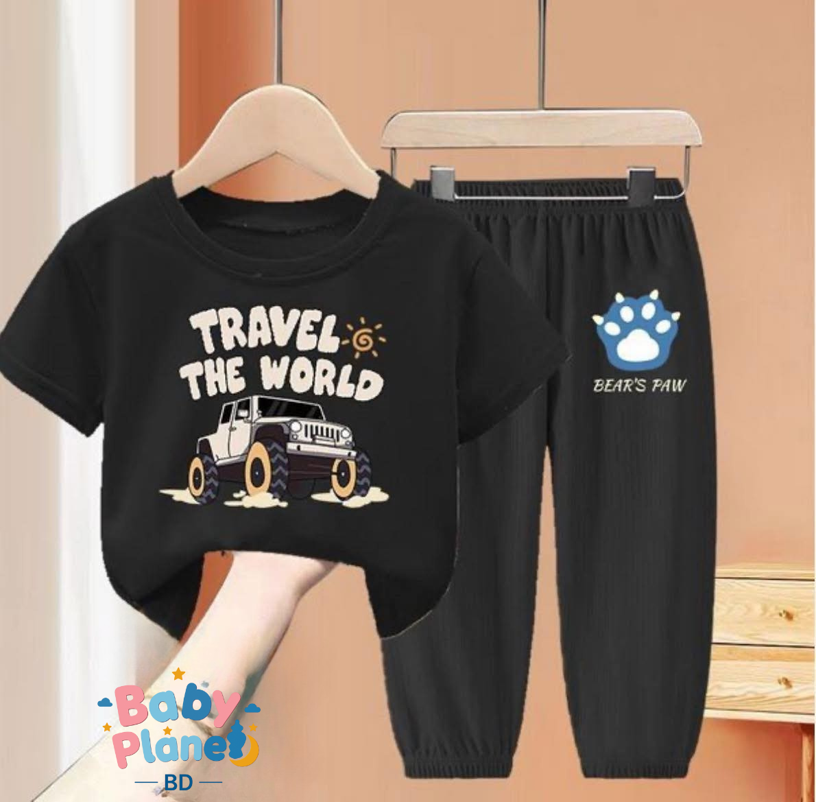 Kids’ Summer Short-Sleeve knitted Two-Piece Set